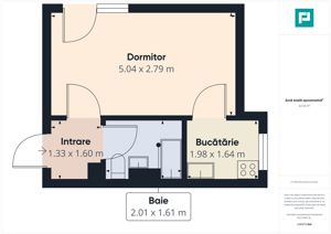 Apartament cu 1 cameră lângă universitate - imagine 7