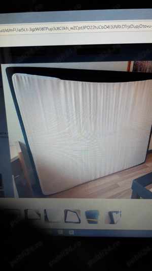 vand pat 160x200 cm, cadru,somiera si saltea, 850 Ron,la Oradea - imagine 3