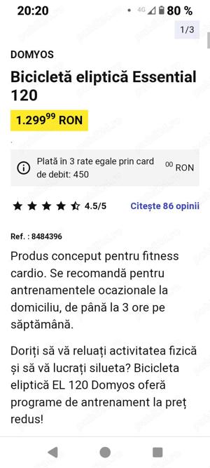 vand bicicleta eliptica  - imagine 2