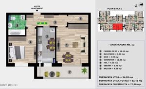 MAMAIA NORD - APARTAMENT 2 CAMERE - 63.45 MPT - Comision 0% - imagine 13