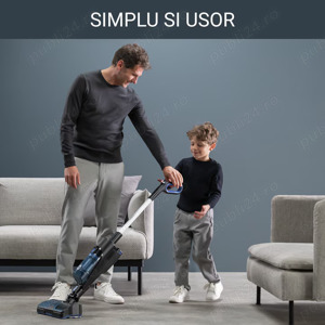 Aspirator vertical fara fir Rowenta X-Combo 2 in 1 GZ3038WO, mop, 60 min, RESIGILAT 599 Lei - imagine 8