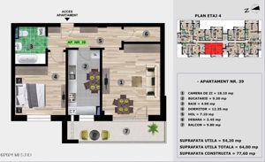 MAMAIA NORD - APARTAMENT 2 CAMERE - 64 MPT - Comision 0% - imagine 13