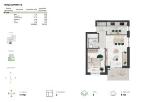 Apartament cu 2 camere, bloc nZEB,  Denya Forest - Comision 0% - imagine 10