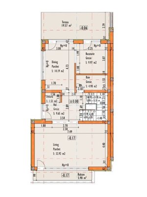 Duplex 4 camere, 204 mp utili, panorama oras, Dambu Rotund - imagine 13