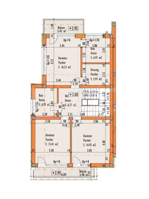 Duplex 4 camere, 204 mp utili, panorama oras, Dambu Rotund - imagine 14