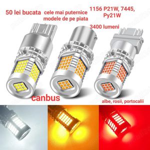 2 becuri t10 t20 w5w c5w c10w canbus PY21w 1156 P21W T15 alb rece