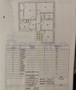 Apartament 4 camere decomandat 81 MP ETAJ 1 - Tătărași - imagine 13