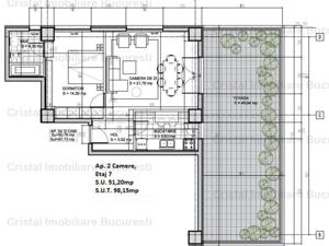 Apartament 2 camere, suprafata 98mp, ideal investitie, 5 min metrou Mihai Bravu - imagine 11