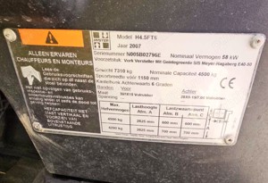 Motostivuitor Hyster 4,5 tone  2007 - imagine 4