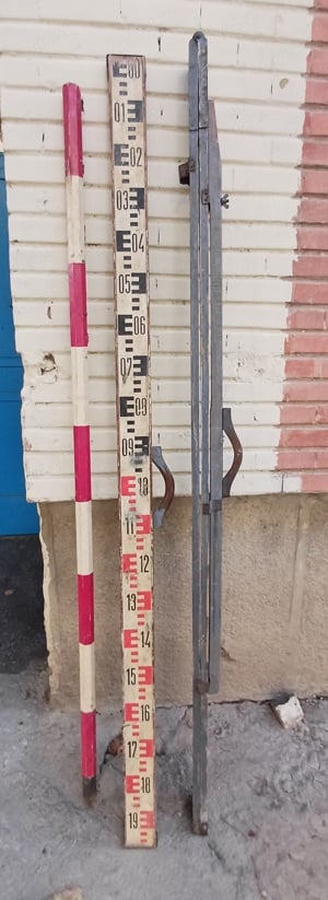 Vand stadie 2 m, 4 m și jalon de lemn