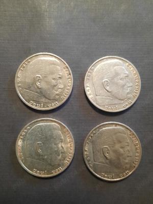 monede argint  2 Reichsmark- Germania 1937-1939 - imagine 2