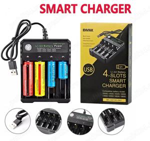 Incarcatoare smart acumulatori 18650 universal si orice acumulator celula litiu cilindric 
