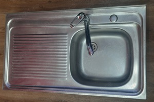 Chiuveta din Inox,Picurator Dreapta,pt. Masca+baterie inclusa,90 50x14,5 cm