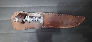 Cutit vanatoare + husa, lucrat manual - imagine 5