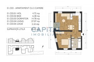 Apartament cu 2 camere | predare finisat | Strada de Mijloc 99 - imagine 2