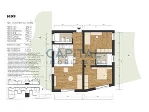 Apartament cu 3 camere, cu grădină proprie * B03 Coquette Style (M99 Residence) - imagine 2