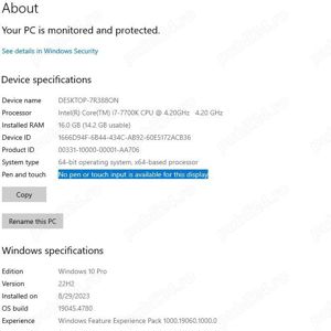 Calculator Gaming intel core i7, 3.40GHz, Video NVidia 6Gb, 16GB DDR3 + monitor 17 inch,Windows 10 - imagine 3