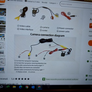 Sistem, navigatie audio cu ecran tactil LCD  universal + camera marsalier - imagine 3