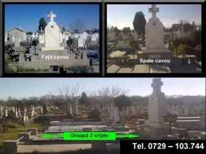 Craiova, cimitirul Ungureni, vanzare groapa 3 cripte in cavou