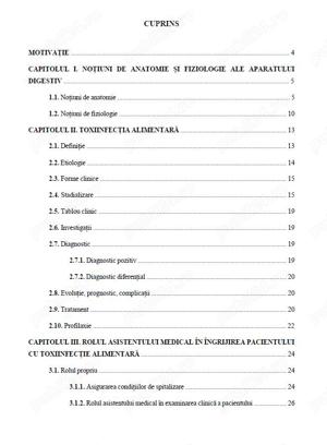 Îngrijirea pacientului cu Toxiinfecție alimentară