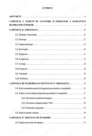 Îngrijirea pacientului cu Amigdalită