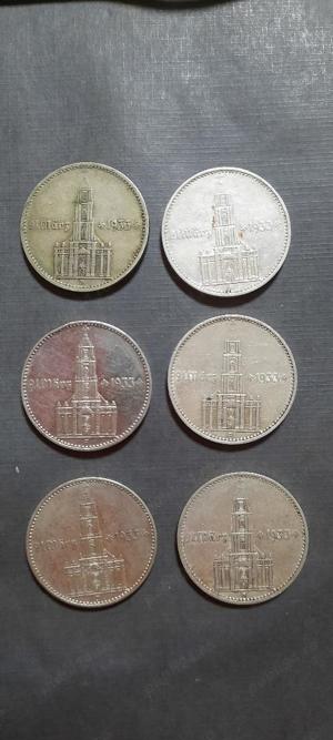 set monede argint 2 Reichsmark Garnizoana Potsdam 1934 Germania