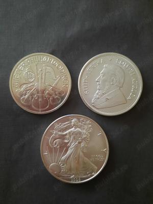 monede argint 1 uncie, argint 999, SUA, Austria,Africa de Sud