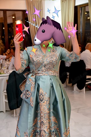 Rochie ceremonie turcoaz  - imagine 2