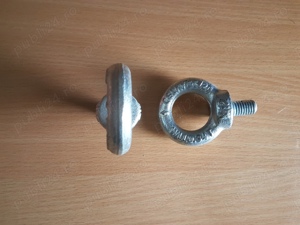 Surub cu inel (ochi) de ridicare din otel zincat, M12, NOI - imagine 4