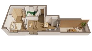 Apartament penthouse 2 camere direct ARED comision 0% - imagine 2