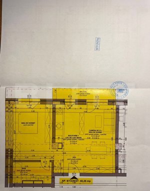 Apartament cu 2 camere, bloc nou, semifinisat, 48mp zona Beta Residance  - imagine 8