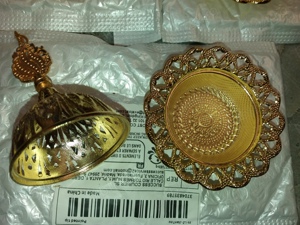 Candela aromaterapie arzator de tamaie conuri suport metal de ardere - imagine 5