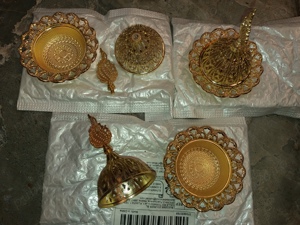 Candela aromaterapie arzator de tamaie conuri suport metal de ardere - imagine 9