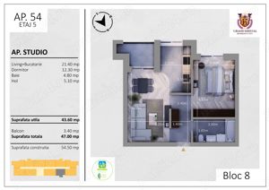 Apartament tip studio,bloc nou,Bd.Metalurgiei,rond Metro,sector 4 - imagine 9