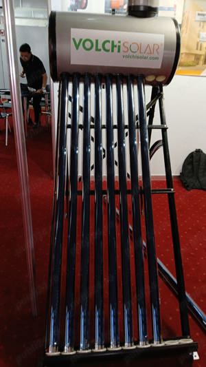 Panou solar 100 litri nepresurizat cu 10 tuburi apa calda menajera-,Volchisolar. schimb.