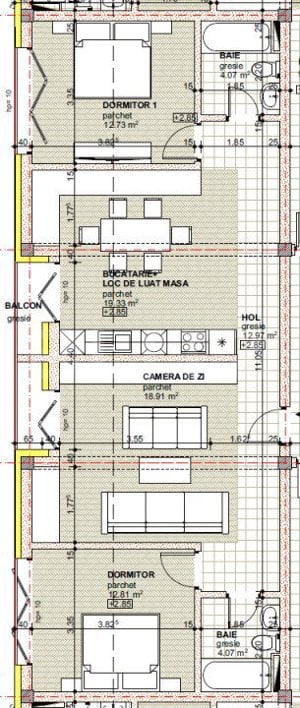 Apartament de 3 camere 85mp utili, bloc nou, zona Libertatii