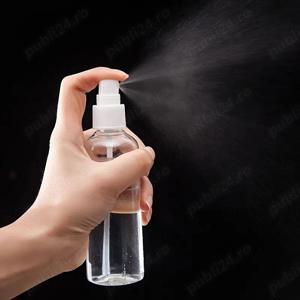 Spray cu apa lavanda si atomizor pulverizatot dezinfectant reancarcabil 150 ml alb transparent 100x3 - imagine 2