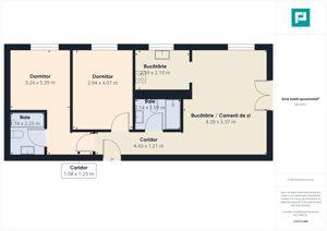 Apartament 3 camere Lux Balcon Pipera scoala Americana - imagine 9