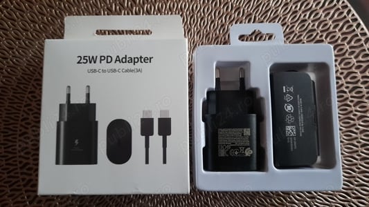  set incarcator fast charge 25w pt Samsung adaptor priza + cablu type c type c
