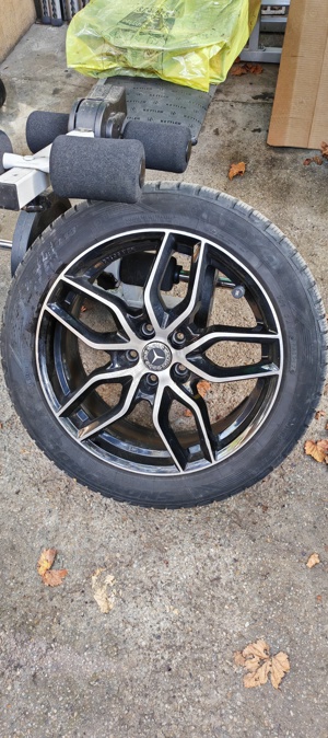 Jante Mercedes 5x112 R18 cu anvelope de iarna  - imagine 5