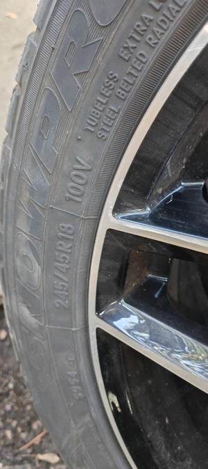 Jante Mercedes 5x112 R18 cu anvelope de iarna  - imagine 3