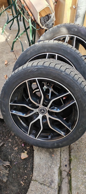 Jante Mercedes 5x112 R18 cu anvelope de iarna  - imagine 4