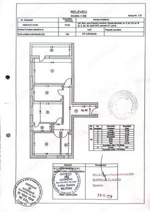 Apartament fu 3 camere de vânzare 