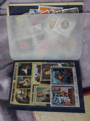 Clasor cu mapa vechi,clasor cu timbre si mai multe ne expuse,prezentate asa cum au fost gasite BIBLI - imagine 8