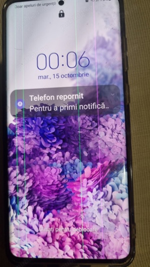 Samsung galaxi S20+ cu 2 dungi pe  displey de vanzare - imagine 1