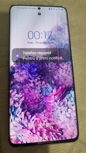 Samsung galaxi S20+ cu 2 dungi pe  displey de vanzare - imagine 3