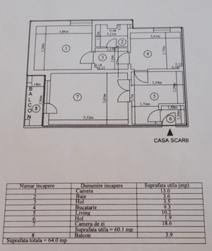 Apartament 3 camere-Zona Spitalul Judetean/Scoala nr.2 - imagine 10