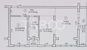 Apartament ETAJ 1 decomandat 2 camere 64 mpu loc de parcare Selimbar - imagine 3