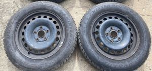 Set 4 Jante tablă cu anvelope iarnă Dunlop VW Golf IV variant 5x100, 195 65 R15 91 H - imagine 2