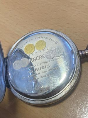 Ceas de buzunar argint Zenith Grand Prix Paris 1900 - imagine 5